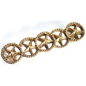 Emenee OR202-ABB Premier Collection Star in Circle Handle 4 inch x 3/4 inch in Antique Bright Brass Nautical Series